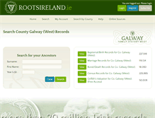 Tablet Screenshot of galwaywest.rootsireland.ie