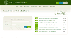 Desktop Screenshot of corknortheast.rootsireland.ie