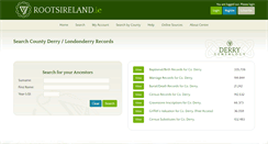 Desktop Screenshot of derry.rootsireland.ie