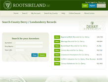 Tablet Screenshot of derry.rootsireland.ie