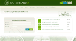 Desktop Screenshot of dublinnorth.rootsireland.ie