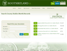 Tablet Screenshot of dublinnorth.rootsireland.ie