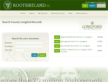 Tablet Screenshot of longford.rootsireland.ie