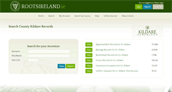 Desktop Screenshot of kildare.rootsireland.ie