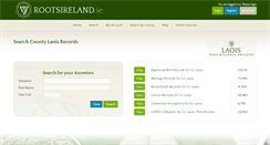 Desktop Screenshot of laois.rootsireland.ie