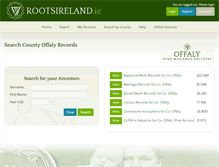 Tablet Screenshot of offaly.rootsireland.ie